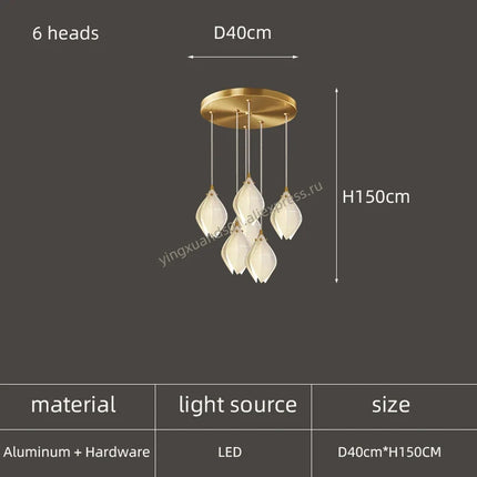Lustre suspension nordique au design créatif pour intérieur moderne — LZ4X9P
