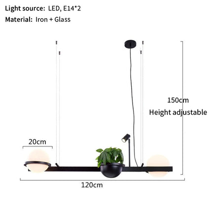 Suspension nordique avec plante artificielle en pot suspendu — LZ4X9T