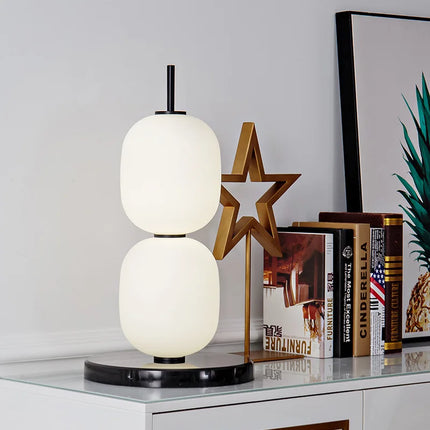 Lampadaire Nordic Mainkai avec abat-jour en verre blanc pour salon et chambre — LZ4P9XQ