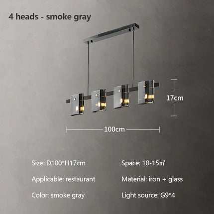 Lustre suspension minimaliste en verre pour éclairage moderne — LZ4X9P