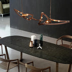 Longueur 100cm / Corps de lampe doré / Blanc froid, pas de télécommande