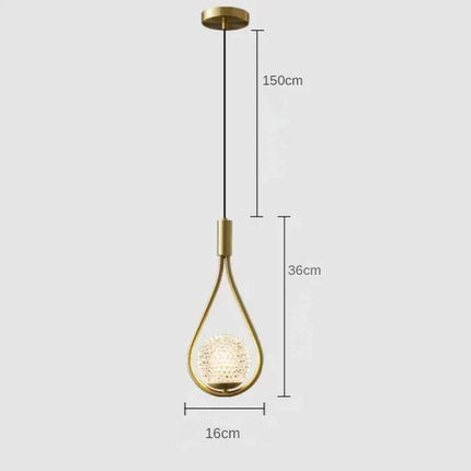 Suspension boule en verre pour éclairage chambre à coucher — LZ4X9M