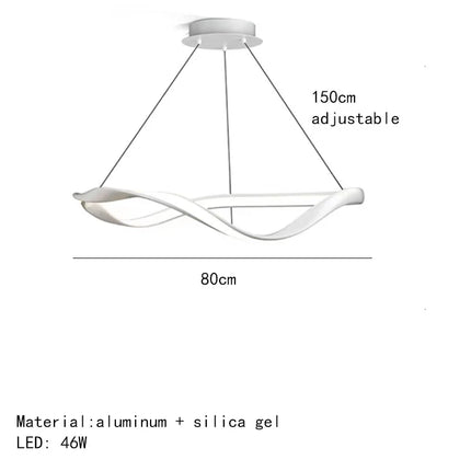 Lustre moderne à anneau irrégulier avec cordon réglable — LZ4X9M