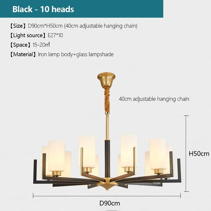 Lustre suspension LED style chinois rétro luxe — LZ4X9M