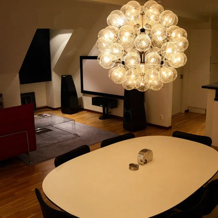 Lustre LED en verre chromé et doré pour décoration intérieure — LZ4X9P2Q