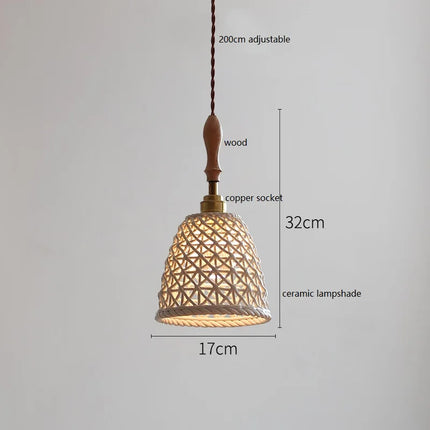 Suspension fleur en céramique moderne