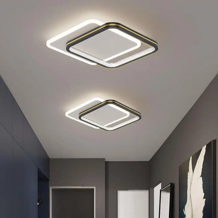 Plafonnier LED moderne avec télécommande pour salon et couloir — LZQ7X2F