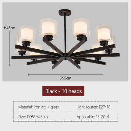 Lustre moderne en verre avec éclairage LED intégré — LZ4P9XQ