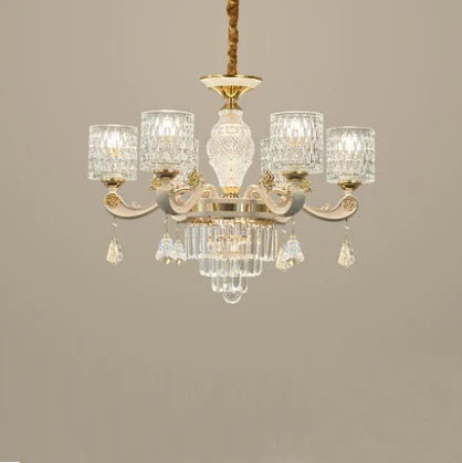 Lustre en verre cristal au design moderne pour intérieur élégant — LZ4X9B