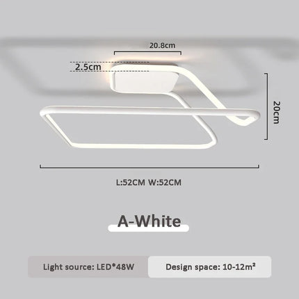 Plafonnier moderne réglable avec télécommande pour intérieur — LZ4X9P