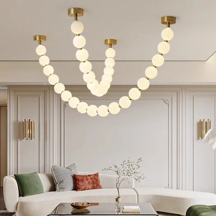 Lustre LED perles nordiques pour décoration intérieure — LZ7X9Q