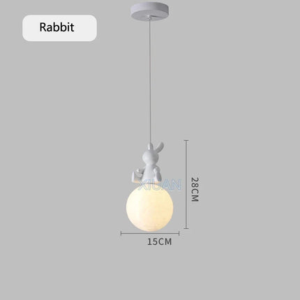 Suspension décorative animaux pour enfants cheval, ours, lapin, baleine — LZ4X9P