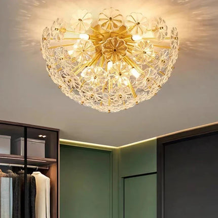Plafonnier en verre cristal au design nordique pour intérieur moderne — LZ4X9P2Q