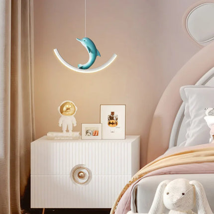 Suspension LED enfant avec motifs dauphin et ours — LZ4P9X