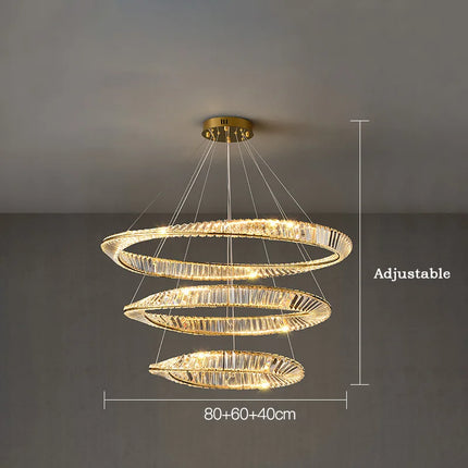 Suspension moderne en aluminium avec cristaux LED — LZ4X9T