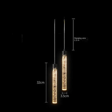 Suspension LED moderne en cristal pour salon et chambre — LZ4X9T2