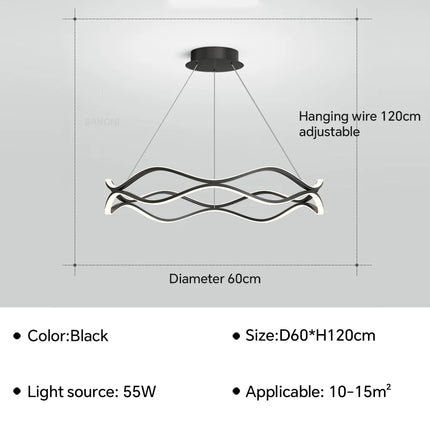 Suspension LED moderne pour décoration intérieure élégante et luxueuse — LZ4X9P