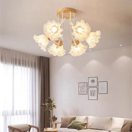 Lustre suspension décoratif fleurs style nordique pour intérieur moderne — LZ4X7Q9