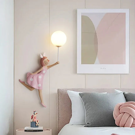Applique murale 3D dessin animé pour décoration chevet fille — LZ4X9P2