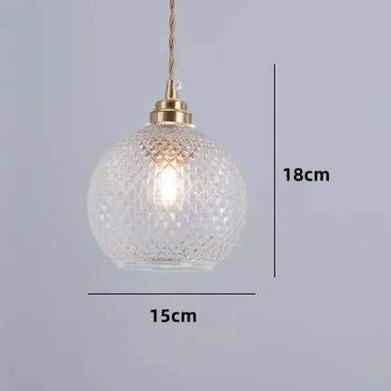 Suspension nordique en verre teinté et cuivre élégant — LZ4X9P
