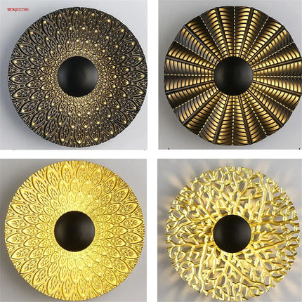 Applique murale LED ronde en métal style nordique pour intérieur moderne — LZ4X9P2