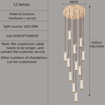 Suspension moderne pour loft et hall style nordique — LZ4X9P