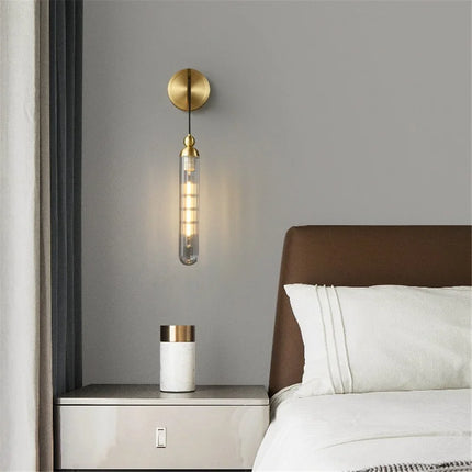 Applique murale LED en cuivre et verre au design moderne — LZ4P9XJ