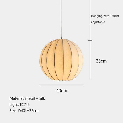 Suspension LED en soie style nordique pour intérieur élégant — LZ4X9Q2N
