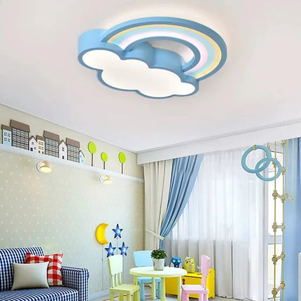 Plafonnier enfant motif nuages et arc-en-ciel pour garçon et fille — LZ4N7Q2