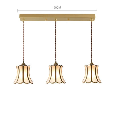 Suspension LED nordique en verre et cuivre moderne — LZ4X9T2