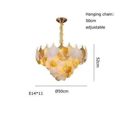 Lustre suspendu LED design Ginkgo réglable pour intérieur moderne — LZ4X9P2