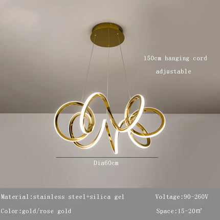 Lustre moderne à suspensions LED en silicone — LZ4X9T2
