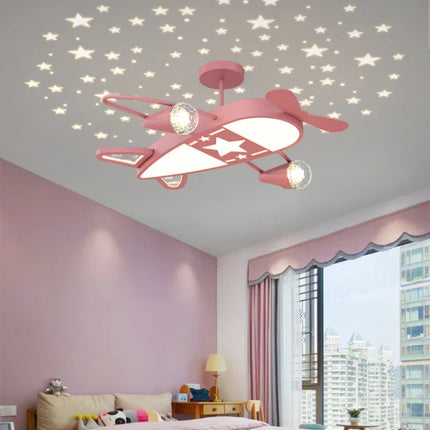 Plafonnier enfant avion avec ciel étoilé créatif — LZ4X9T