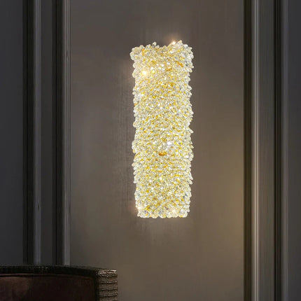 Applique murale dorée avec ampoule cristal clair et fil réglable — LZ4Q7M9