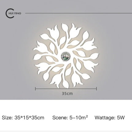 Applique murale LED nordique en fer pour intérieur élégant — LZ4X9P2