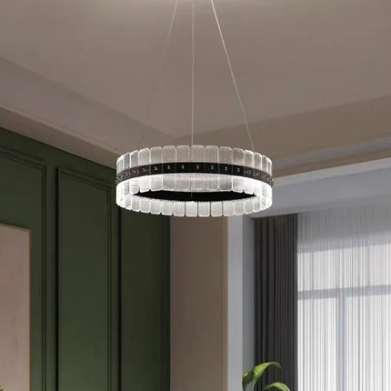 Lustre suspension minimaliste postmoderne à anneau circulaire créatif — LZ4X9P2Q
