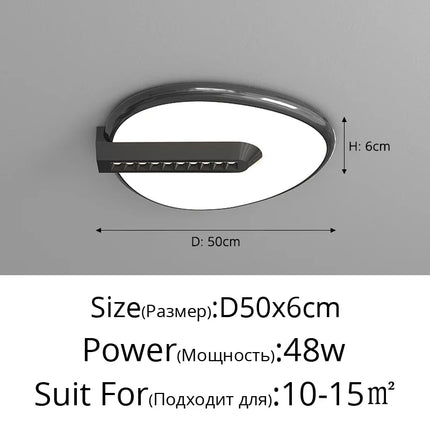 Plafonnier LED moderne avec télécommande pour décoration intérieure — LZ4QJ7