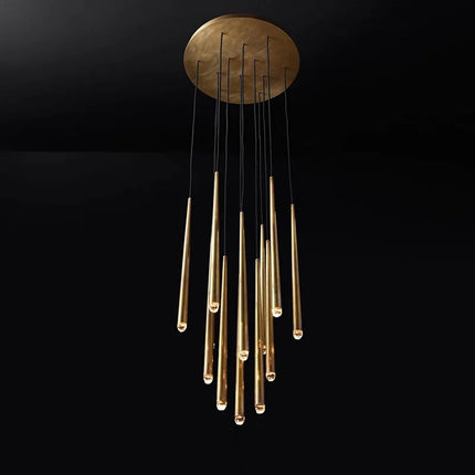 Lustre suspension nordique en cuivre pour villa — LZ4X9T2