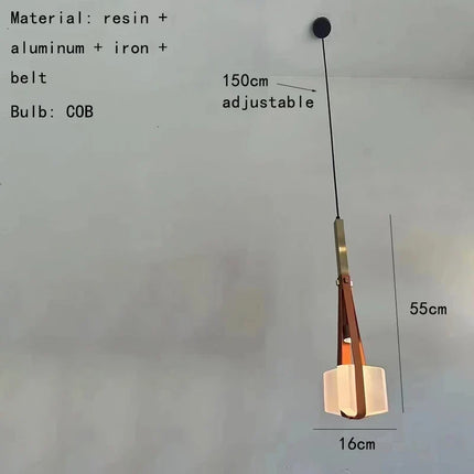 Suspension réglable en hauteur en résine et cuir artificiel — LZ4X9D2