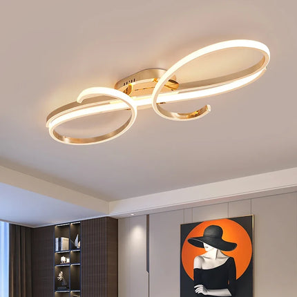 Plafonnier LED moderne plaqué pour salon, chambre et couloir — LZ4X9P2