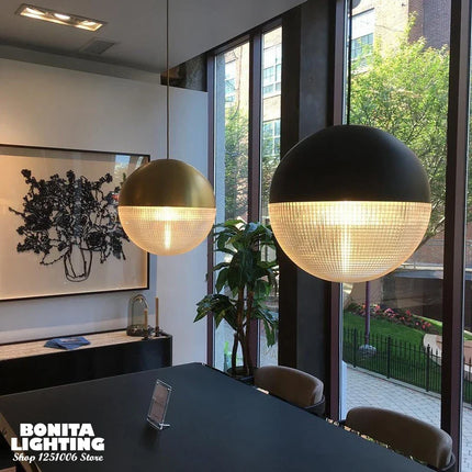Suspension nordique en verre à motif carreaux pour décoration moderne — LZ4X9M