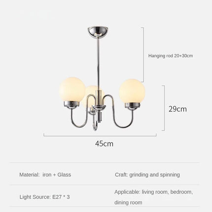 Suspension minimaliste en verre et fer pour intérieur moderne — LZ4P9XQ