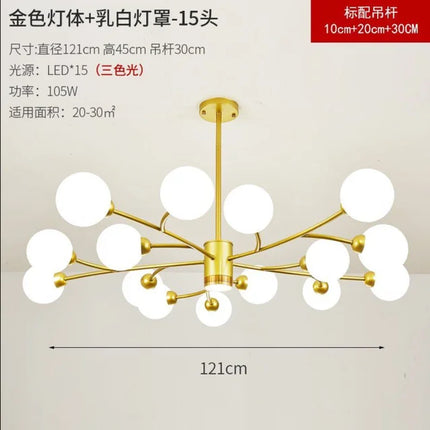 Lustre suspension LED en verre pour cuisine décorative — LZ4P9XJ