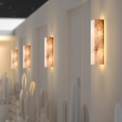 Applique murale LED dimmable effet marbre naturel étanche intérieur extérieur — LZ4X9T2