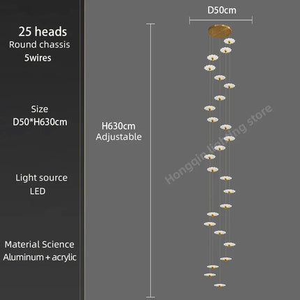 Lustre LED moderne pour intérieur élégant et contemporain — LZ4X9P