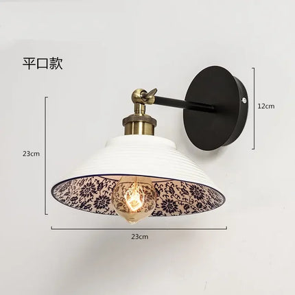 Applique murale décorative en porcelaine au style rétro moderne — LZ4X9T