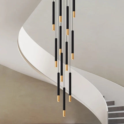 lustre led tubulaire pour éclairage intérieur de restaurant