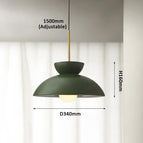 Vert / Pas d'ampoules / D340xH160mm