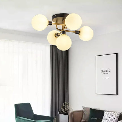 Plafonnier LED en verre au design contemporain pour intérieur — LZ4X9P