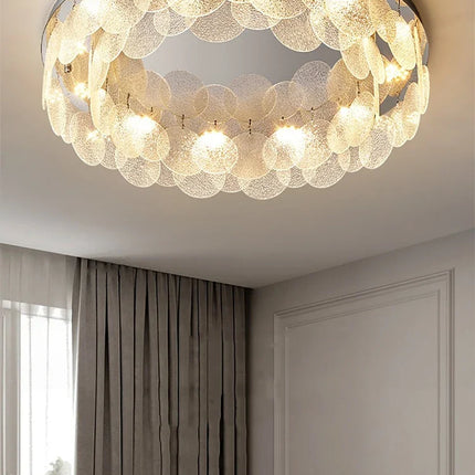 Plafonnier moderne en verre chromé pour décoration intérieure — LZ4X9T